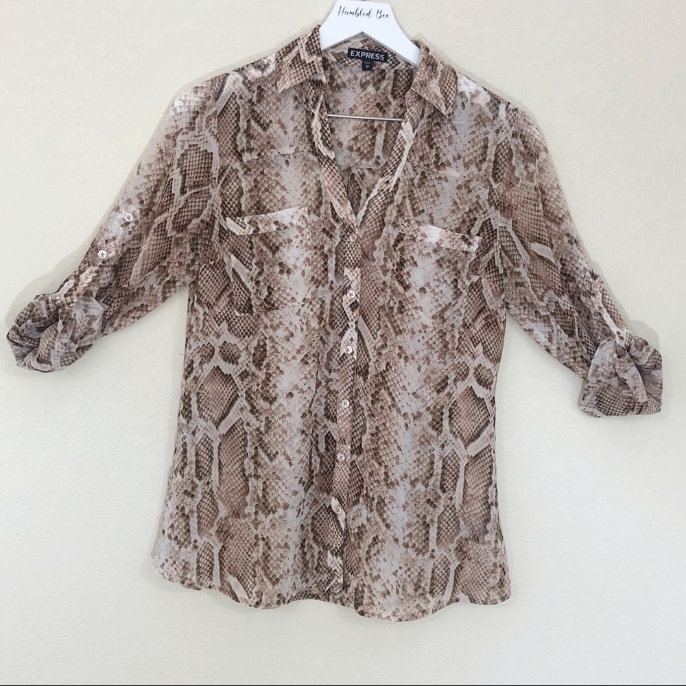 Express Portofino Snakeskin Shirt